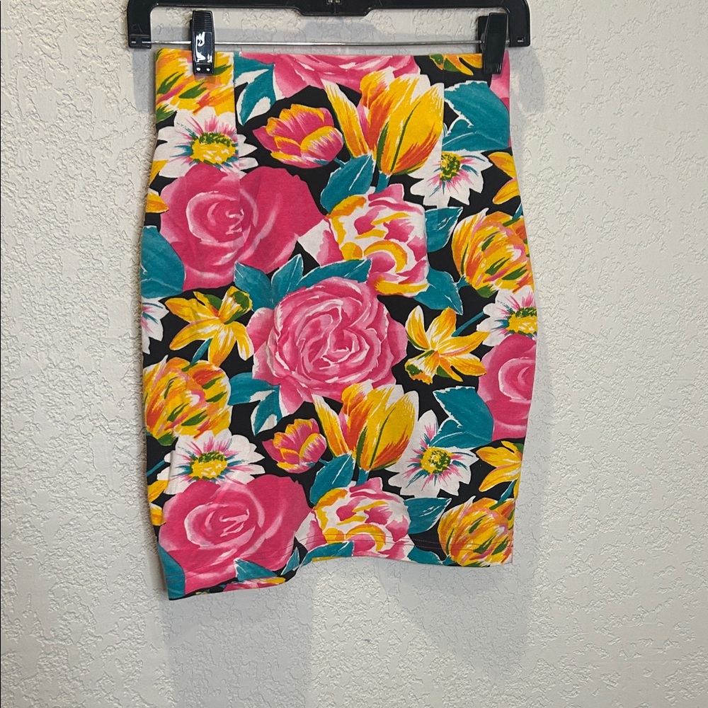 Vintage Floral Mini Skirt